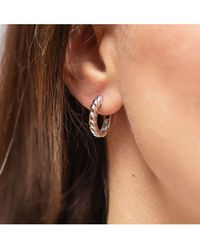 CELESTA - Klappcreolen 925 Sterling Rhodiniert - Lyst
