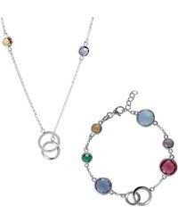 Orphelia - 'Eloise' 925 Sterling Set: Bracelet + Necklace - Lyst