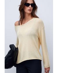 Dilvin - Ribbed Boat-Neck Knit Sweater - Lyst