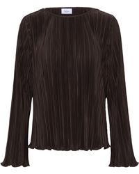 Saint Tropez - Blouse Met Lange Mouwen Zunisz Blouse Met Lange Mouwen Regular Fit Dark Brown - Lyst