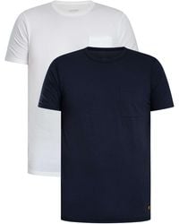 Lyle & Scott - 2-Pack Basic Lounge T-Shirts Met Zakje - Lyst