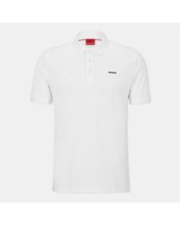 HUGO - Donos Katoenen Polo Shirt - Lyst