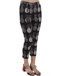 Dolce & Gabbana - Skinny Capri-broek Met Ananasprint - Lyst