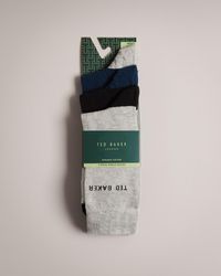 Ted Baker - Mixxed Three Pack Of Socks, Assorted - Lyst