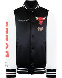 Mitchell & Ness - Nba Chicago Bulls Satin Bomber Jacket - Lyst