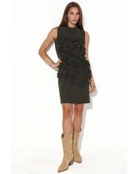 Msn-Collection - Embroidered Sleeveless Mini Dress - Lyst