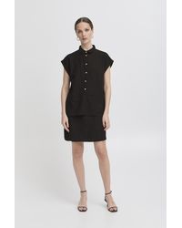 Ichi - Kurzarm-Bluse Ihlinno Kurzarm-Bluse Loose Fit - Lyst