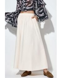 Busem - Elastic Waist Midi Skirt With Pockets - Lyst