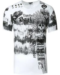 Rusty Neal - Color Tie Dye Batik T-Shirt Mit Front-Print - Lyst