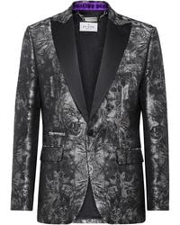 Philipp Plein - Blazer Met Één Knoop Slim Fit Gothic Plein - Lyst