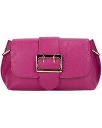 faina - Umhängetasche Aus Leder Damen Rosa - Lyst