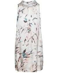 Conquista - Straight Sleeveless Satin Dress - Lyst