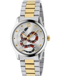 Gucci - Ya1264075 G-Timeless Tweekleurig Herenhorloge - Lyst