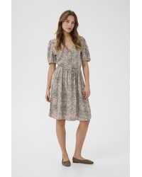 Kaffe - Jurk Regular Fit Animal - Lyst