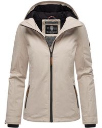 Marikoo - Damen Übergangsjacke Leichte Wind- Und Wasserabweisende Jacke Mit Kapuze Bone - Lyst