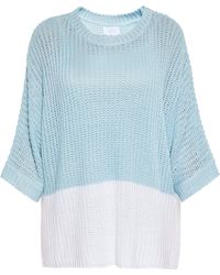 Usha - Jumper Lichtblauw Wit - Lyst