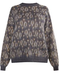 Usha - Strickpullover Damen Anthrazit Mehrfarbig - Lyst