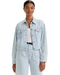Levi's - Levi's Katoenen Denim Trucker Jacket (Lichtblauw) - Lyst