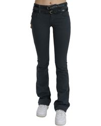 John Galliano - Grijze Mid-Waist Slim Flared Denim Broek Jeans - Lyst