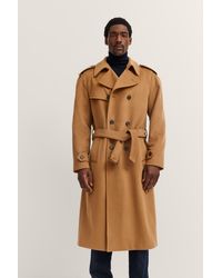 Bugatti - Herren Trenchcoat Met Dubbele Rij Knopen En Riem, Wol-Kasjmiermix - Lyst