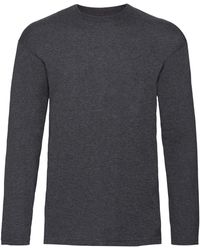 Fruit Of The Loom - Valueweight Heather Long-Sleeved T-Shirt - Lyst
