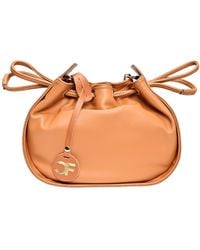 Carla Ferreri - Braune Lederhandtasche - Lyst