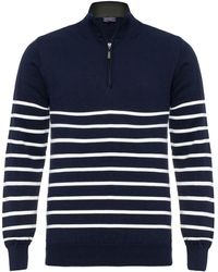 Felix Hardy - Halber Reißverschluss Gestreifter Pullover Abilo - Lyst