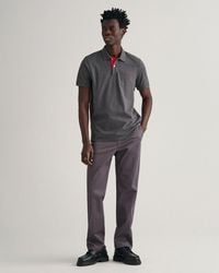 GANT - Regular Fit Short Sleeve Contrast Piqué Rugger - Lyst