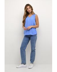 Kaffe - Top Regular Fit French Blue - Lyst