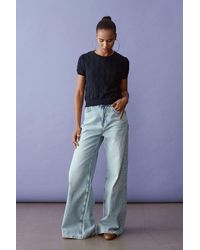Dilvin - Textured Ribbed Crop Blouse - Lyst