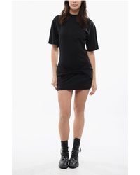 Off-White c/o Virgil Abloh - Small Arrow T-Shirt-Kleid Mit Knoten Vorne - Lyst