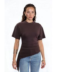 Busem - Overmaatse Crew Neck Drape Blouse - Lyst