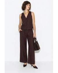 Bianco Lucci - Cotton Vest And Wide-Leg Trousers Set - Lyst