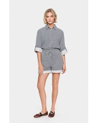 Saint Tropez - Shorts Gerade Passform Ice Nightsky Stripe Dark - Lyst