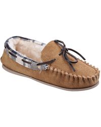 Cotswold - Ladies Kilkenny Classic Fur Lined Moccasin Slippers Suede - Lyst
