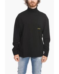 Ambush - Turtleneck Solar Power Katoenen T-shirt In Zwart - Lyst