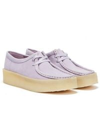 Clarks - Wallabee Cup Nubuck Lilac Shoes - Lyst