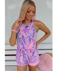 Azura Exchange - Tropical Floral Print Tank Top - Lyst