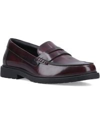 Hush Puppies - Verity Slip On Leather Plum Loafers - Lyst