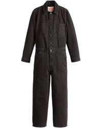 Levi's - Levi's Iconische Denim Col Droge Wijde Pantalon Lange Mouwen Jumpsuit - Lyst