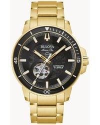 Bulova - Marine Star Herren Golduhr 97A174 - Lyst