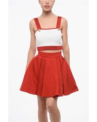 Balmain - Gestricktes Crop-Top Mit Logo-Knöpfen - Lyst