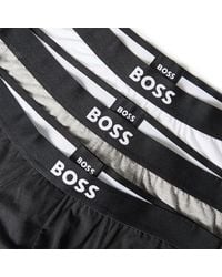 BOSS - Katoenen Herenslip Met Logo (Set Van 3) (Tweekleurig Blauw) - Lyst