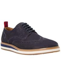 Dune - Britle Nubuck Casual Schoenen (Marine) - Lyst