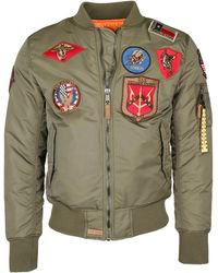 top gun - Bomberjack In Pilotenstijl Met Patches Tg20191053 - Lyst