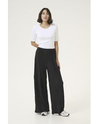 Kaffe - Casual Broek Regular Fit Black Deep - Lyst