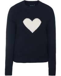 Zadig & Voltaire - Zadig & Voltaire Trui Lili Ws Heart Zwart - Lyst