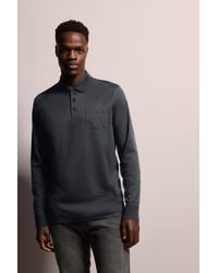 Bugatti - Herren Langarm-Polo Mit Feiner Zweifarbiger Strukturoptik - Lyst