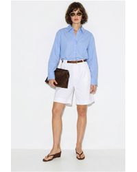 Bianco Lucci - High-Waist Belted Tailored Shorts - Lyst