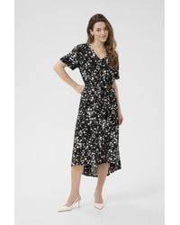 Kaffe - Jurk Kabeathe A-shape Black White - Lyst